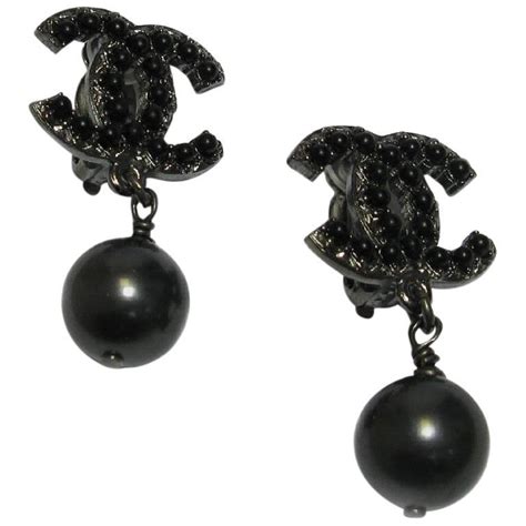 black pearl chanel nail|chanel black pearl earrings.